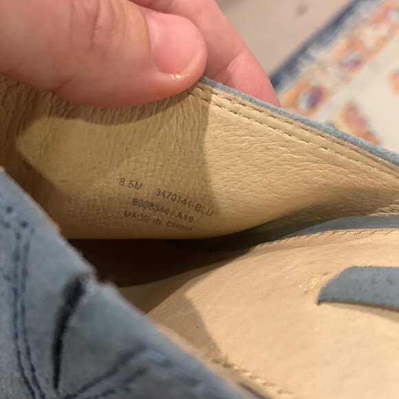 Frye Shoes | The Frye Company Karissa Blue Suede Heeled Mules Open Toe Size - Picture 4 of 4